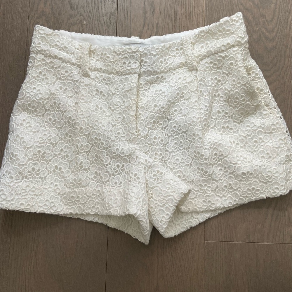 Diane Von Furstenberg Tailored Eyelet Shorts